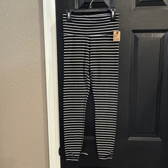 Athleta Pants - Athleta Black and White Striped Leggings
